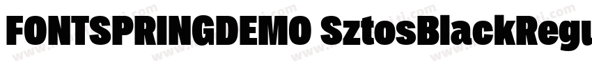 FONTSPRINGDEMO SztosBlackRegularot字体转换